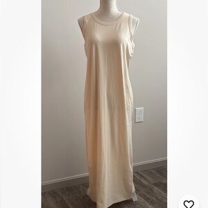 NWT Alex Marie Cream Sleeveless Sheath Maxi Dress
